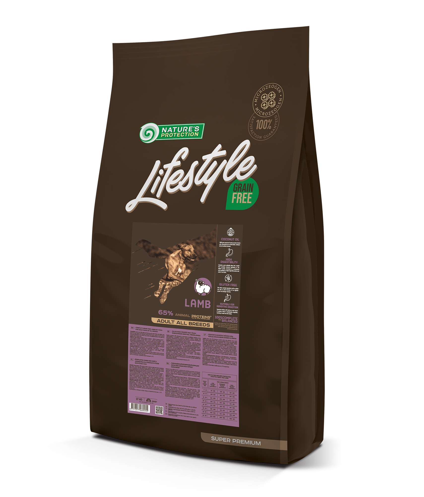 NATURE‘S PROTECTION LIFESTYLE Grain Free Lamb, 1.5kg/túi. Thức ăn không ngũ cốc bổ sung thịt cừu dành cho dành cho chó trưởng thành thuộc tất cả các giống chó