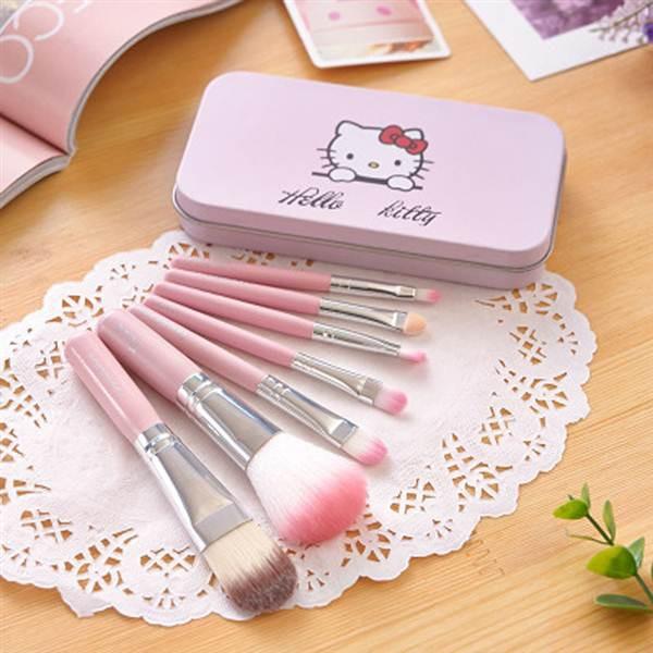 Bộ Cọ Trang Điểm 7 Cây Hello Kitty