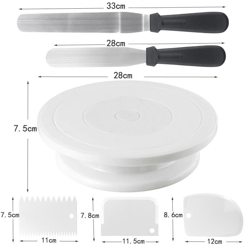 52 Cái/bộ Bánh Bàn Xoay Bộ Đa Năng Trang Trí Bánh Bộ Bánh Ngọt Ống Fondant Đảng Nhà Bếp Tráng Miệng Dụng Cụ Làm Bánh