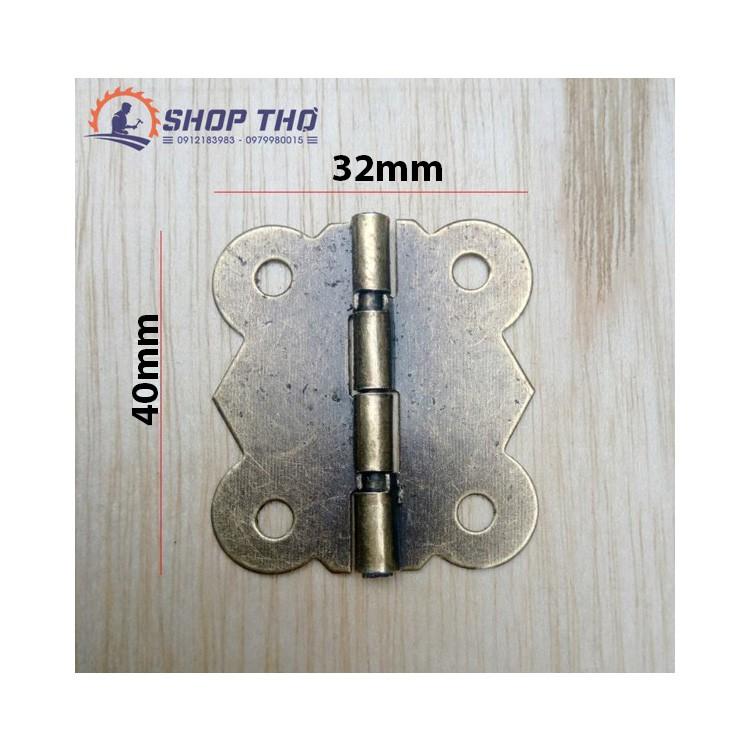 Bản lề giả cổ D018 chuyên lắp hộp gỗ từ 2cm đến 4cm (set 10 cái cho từng mã)