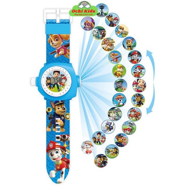 Đồng hồ chiếu hình 3D các nhân vật hoạt hình, đồng hồ điện tử thông minh theo các chủ đề hoạt hình cho bé