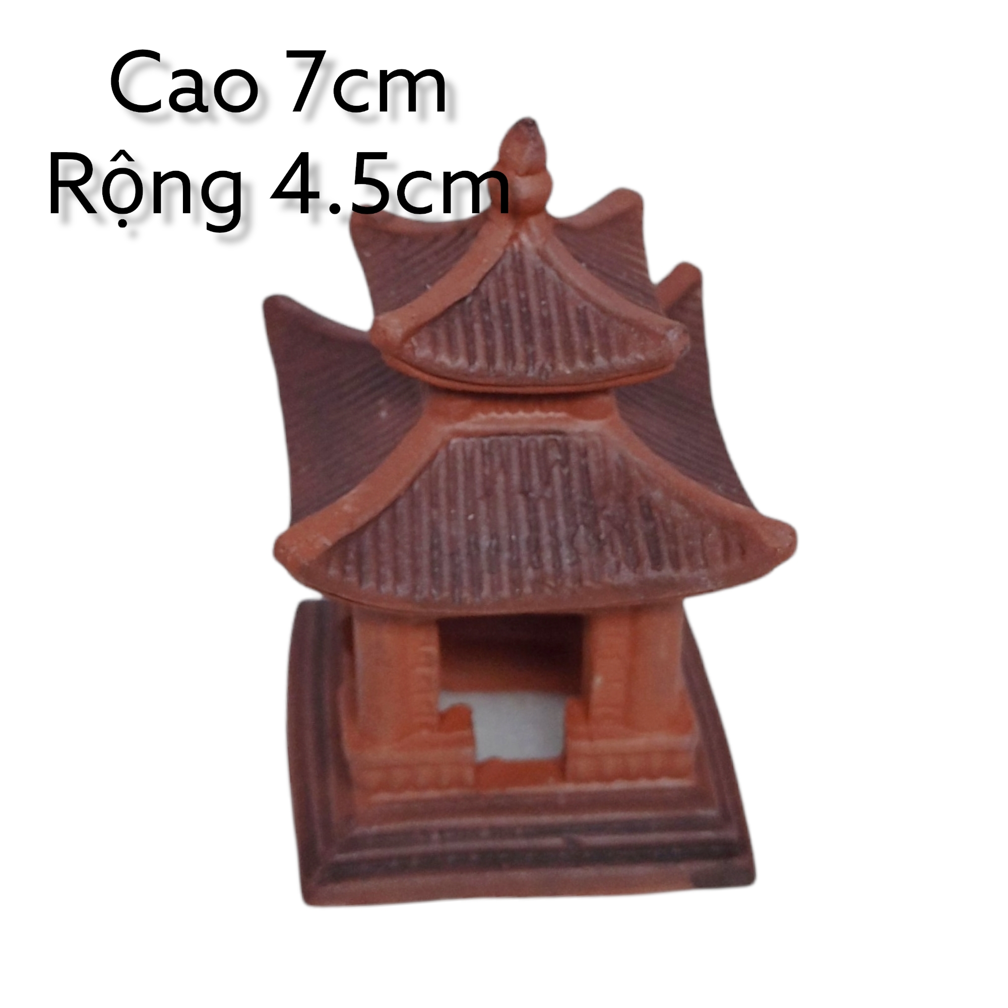 Tượng Tháp Vuông Gốm Bát Tràng Trang Trí Tiểu Cảnh, Sân Vườn, Decor Non Bộ, Bể Cá, Cây Cảnh Bonsai - Tinh Tế, Bền Đẹp