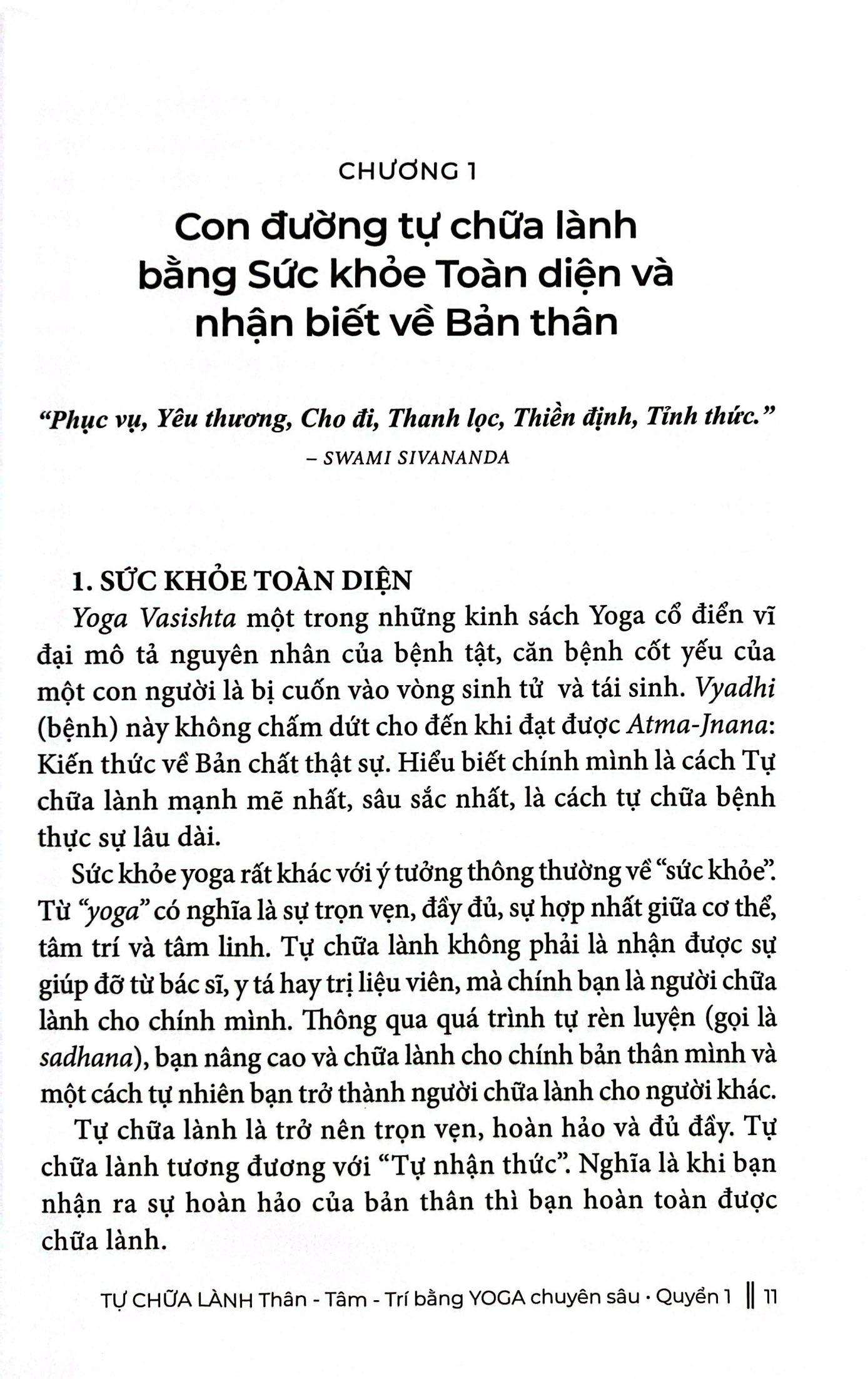 Sách - Tự Chữa Lành Thân - Tâm - Trí Bằng Yoga Chuyên Sâu - Quyển 1
