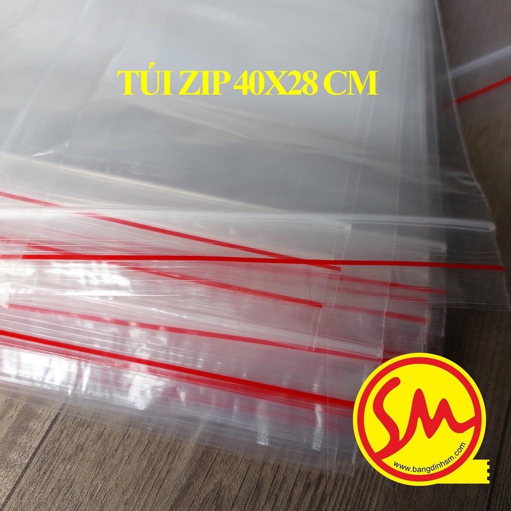 TÚI ZIPLOCK chỉ đỏ, TÚI ZIPPER GIÁ RẺ 40x28cm dùng để ĐÓNG GÓI HÀNG HÓA MỘT CÁCH DỄ DÀNG