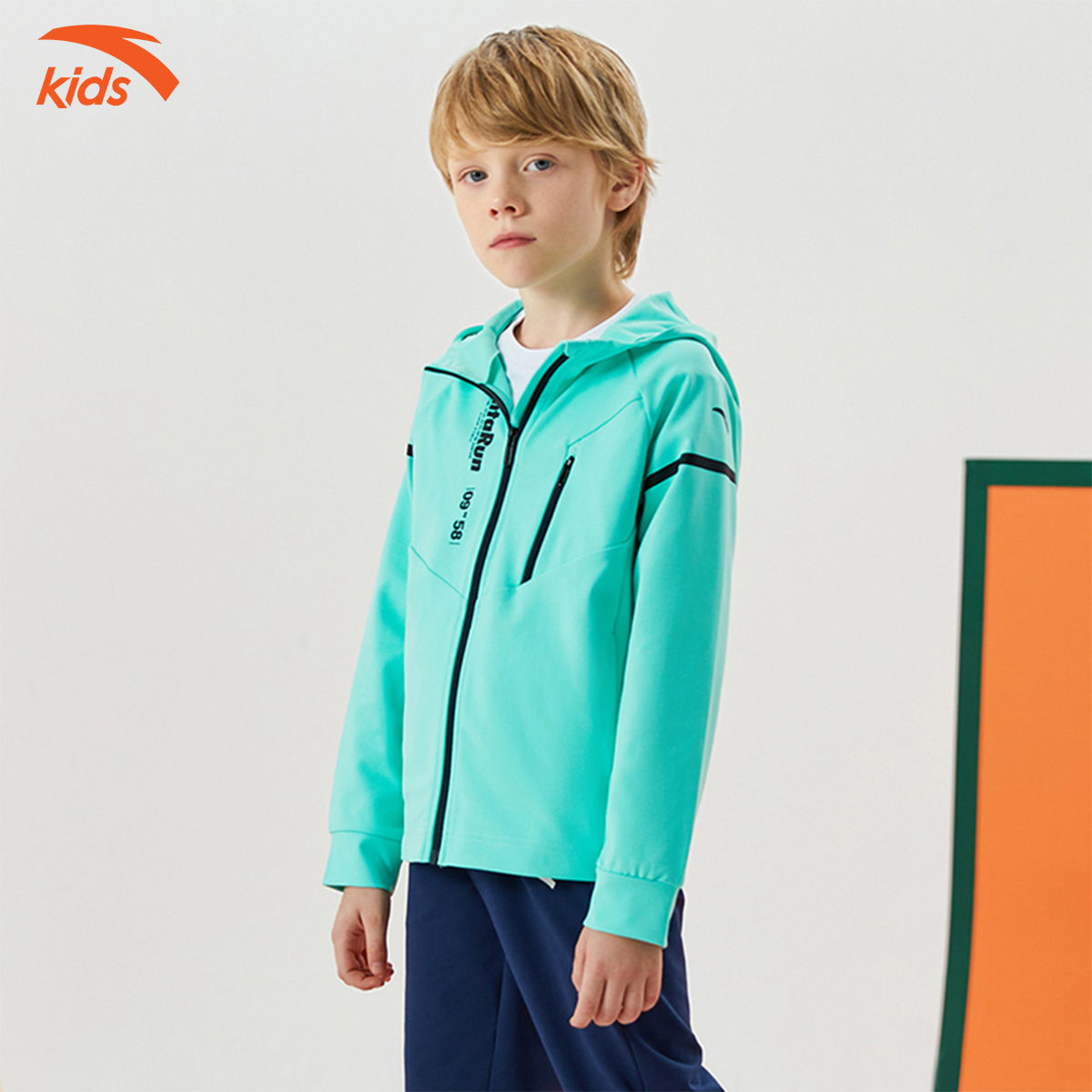 Áo khoác bé trai phối màu thời trang Anta Kids 352135707, chống nước, cản gió