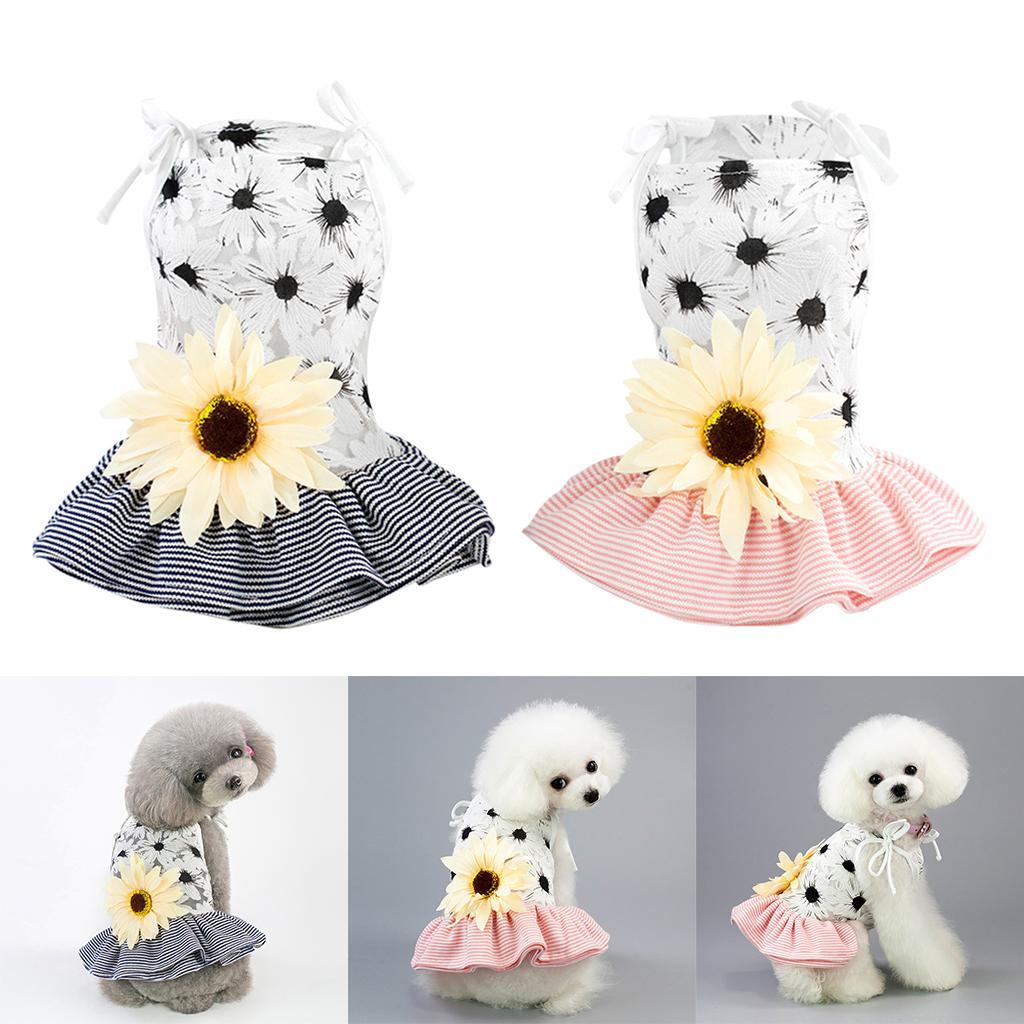 2xPet Dog Puppy Cotton Princess Dress Cute Skirt Clothes Dog Dress Supplies