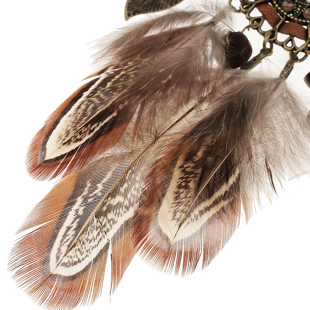 Retro Long Earrings Fashion Feather Earrings Bohemian Ethnic Tassel Earrings