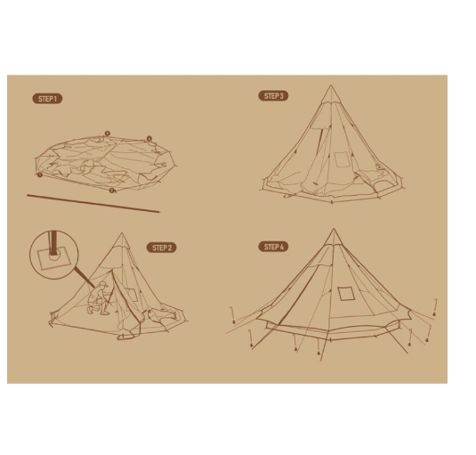 Lều Mông Cổ Glamping Brighten 12.3 NH20ZP005-ĐH (thuộc BST Đôn Hoàng)
