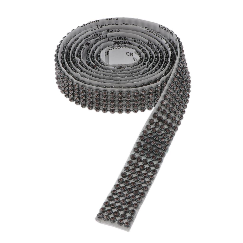 Cuộn Dây Ruy Băng Đính Đá 5 Hàng Dùng Trang Trí DIY Độc Đáo