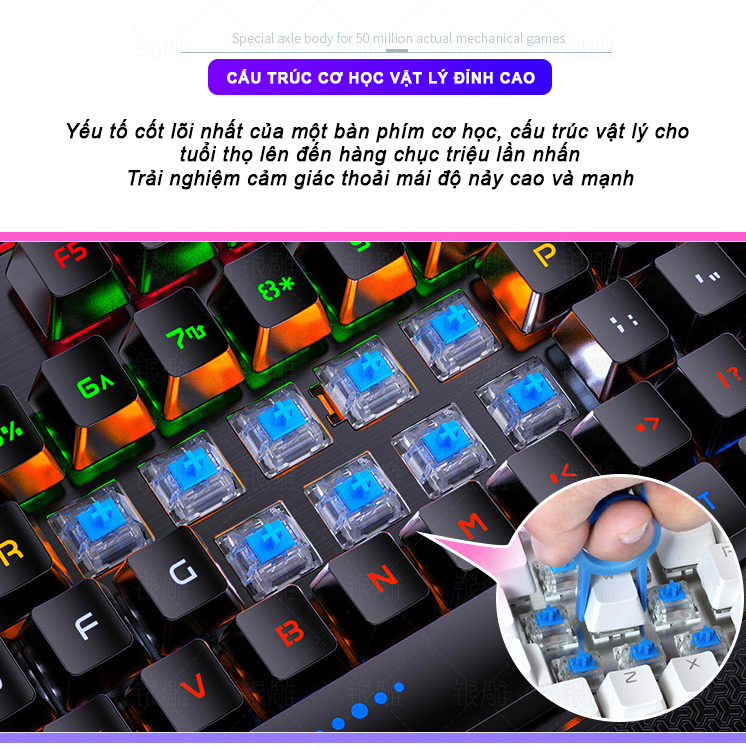 Bàn phím cơ gaming RGB SIDOTECH K100 Version 2 dòng bàn phím máy tính chơi game trục cơ học 104 phím có kê tay chống mỏi chế độ LED RGB cảm giác gõ phím thật tay tiếng gõ êm, không phải bàn phím giả cơ, nâng cấp núm xoay đa phương tiện - Hàng Chính Hãng