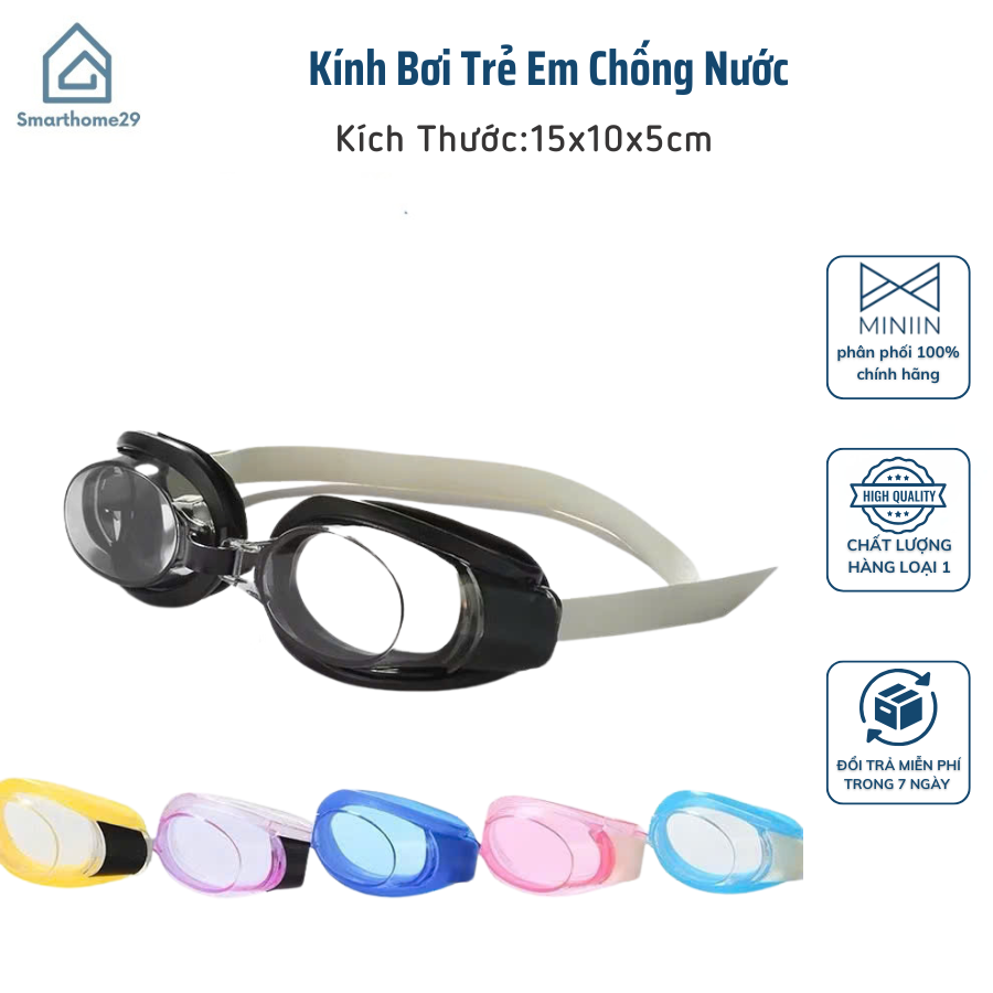 Kính Bơi Trẻ Em Chống Nước Kèm Nút Bịt Tai – Chọn Màu, Phù Hợp Bé 3–10 Tuổi - HÀNG CHÍNH HÃNG MINIIN