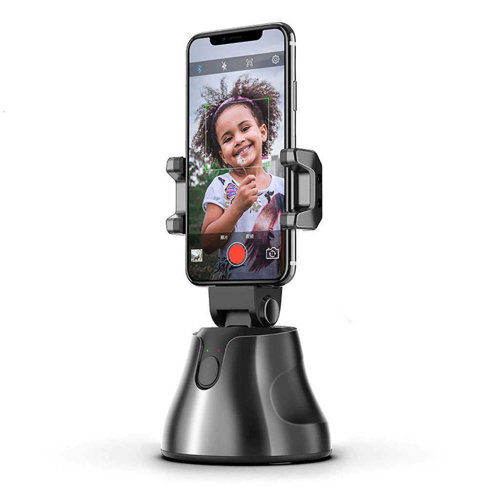 Gimbal AI kiêm giá đỡ điện thoại cảm biến thông minh quay phim chụp hình xoay 360 độ nhận diện khuôn mặt - Auto Smart Following cameraman  ( Giao màu ngẫu nhiên)