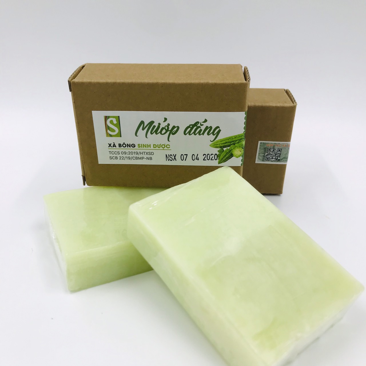 Xà bông Sinh Dược - Mướp Đắng  (100gr) - Xà phòng thảo dược mát da, giảm mụn