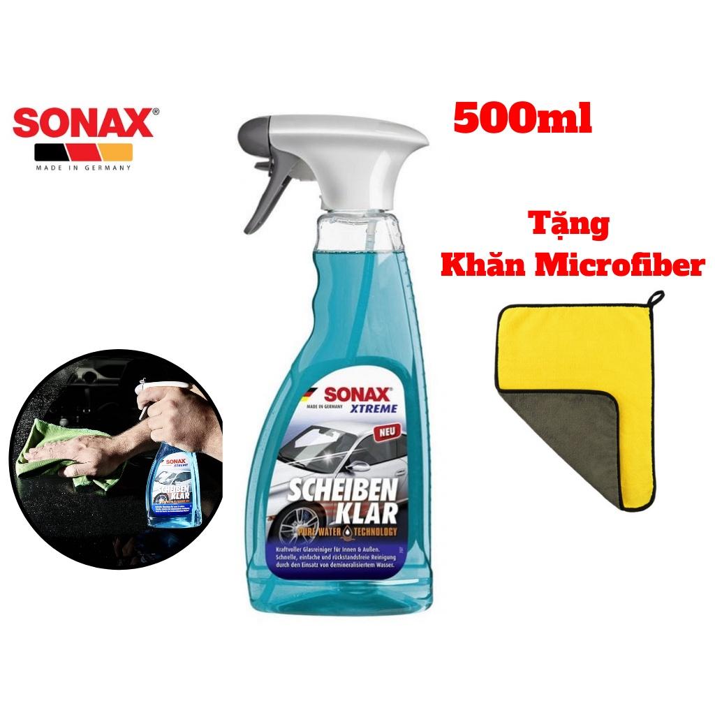 Dung Dịch Vệ Sinh Kính Xe Ô tô Cao Cấp Sonax Xtreme Glass Clear 500ml 238241 Tặng Khăn