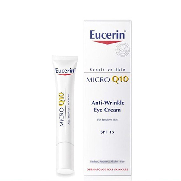 Kem Giảm Nếp Nhăn Vùng Mắt Eucerin Micro Q10 Anti-Wrinkle Eye Cream (15ml) KBM01