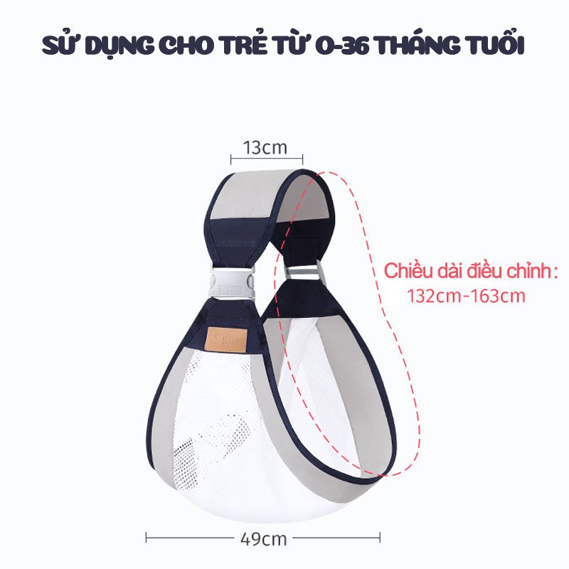 Địu Cho Em Bé Dạng Lưới Siêu Thoáng Khí Gọn Gàng An Toàn Tiện Lợi - 212