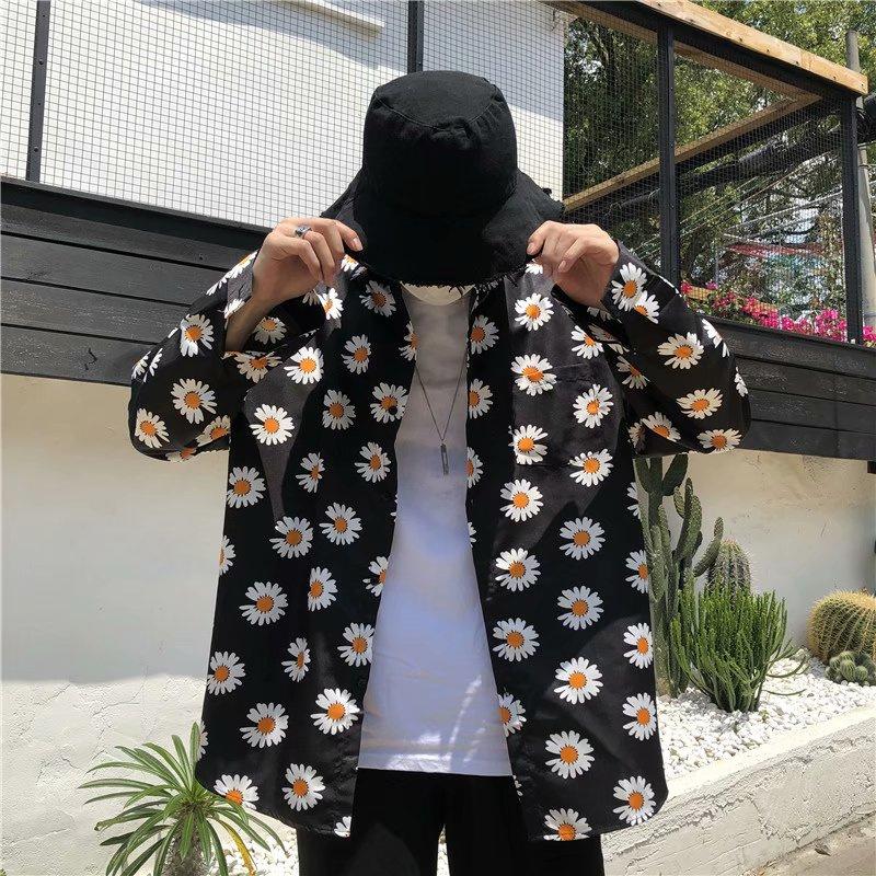 Áo Sơ Mi Nam Dài Tay Họa Tiết Hoa Văn Size S-3Xl