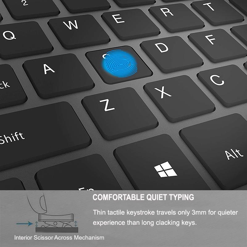 Nga Bàn Phím Bluetooth Mini Chuột Không Dây Di Động Cho Máy Tính Bảng/Laptop/Điện Thoại Thông Minh, hỗ Trợ IOS/Windows/Android, Bạc