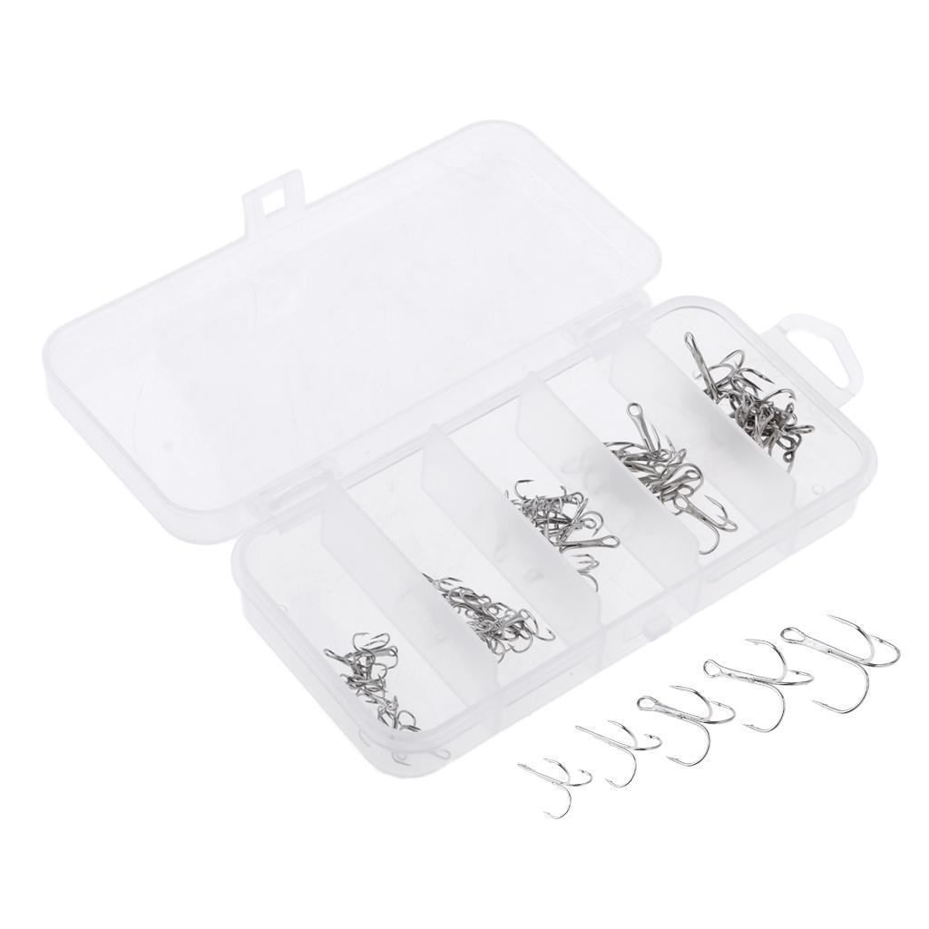 50pcs Fishing Hooks Sharp Fish Terminal Kit M
