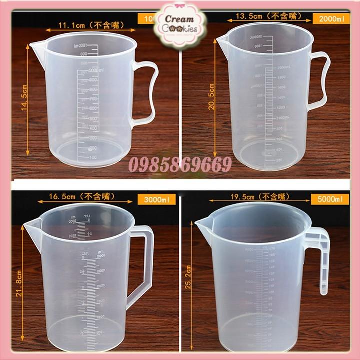 Ca đong nhựa/ly đong/cốc đong định lượng nguyên liệu 2000ml-3000ml-5000ml