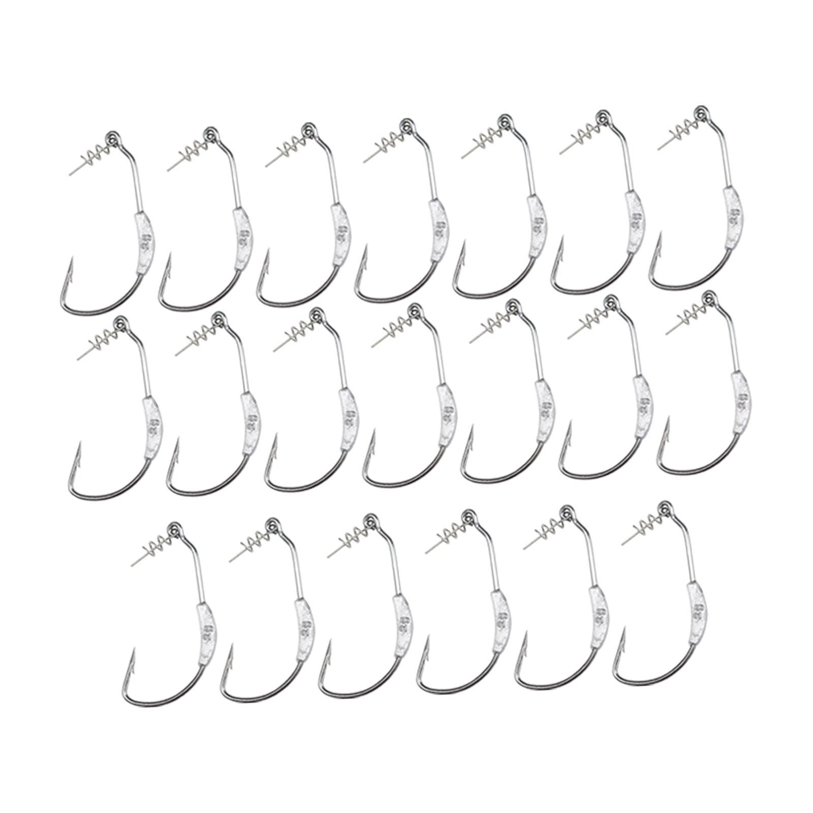 20x Fishing Hooks Catfish Hooks Fish Hooks Carbon Steel Hooks Weighted Hooks