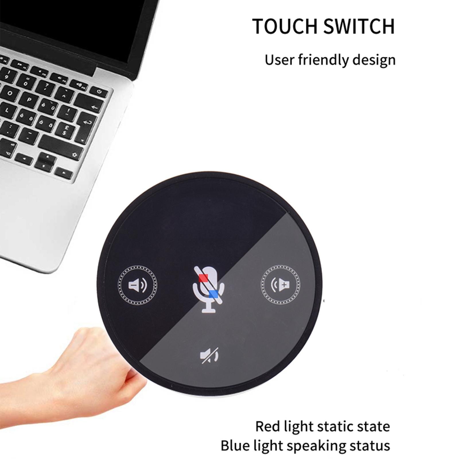 USB Microphone Bluetooth Computer Speakers with Microphone Voice Pickup Conference USB Microphone Desktop Mic for Recording Chatting People