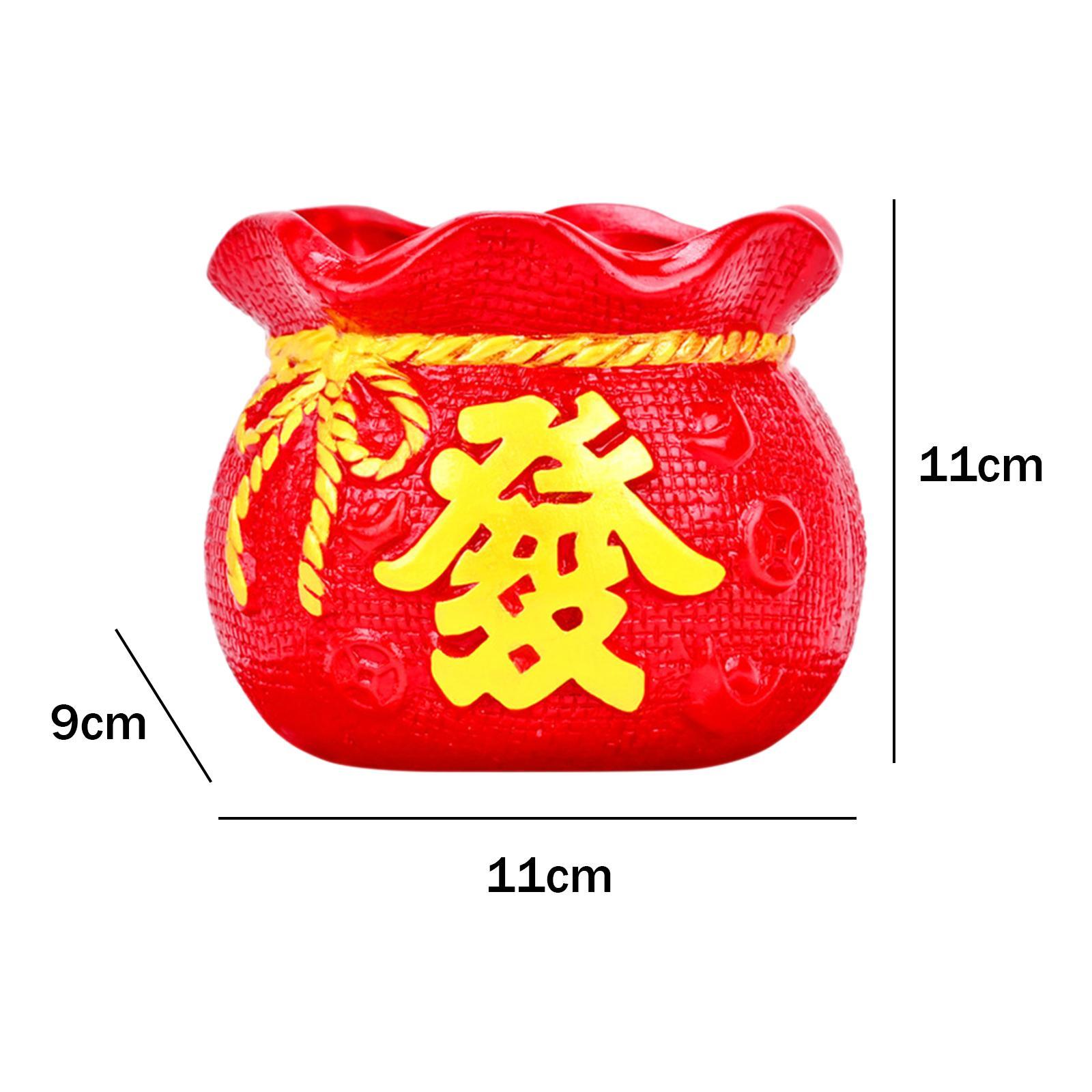 Fortune Bag Statue Ornament Creative Flower Vase for Living Room Gift Party