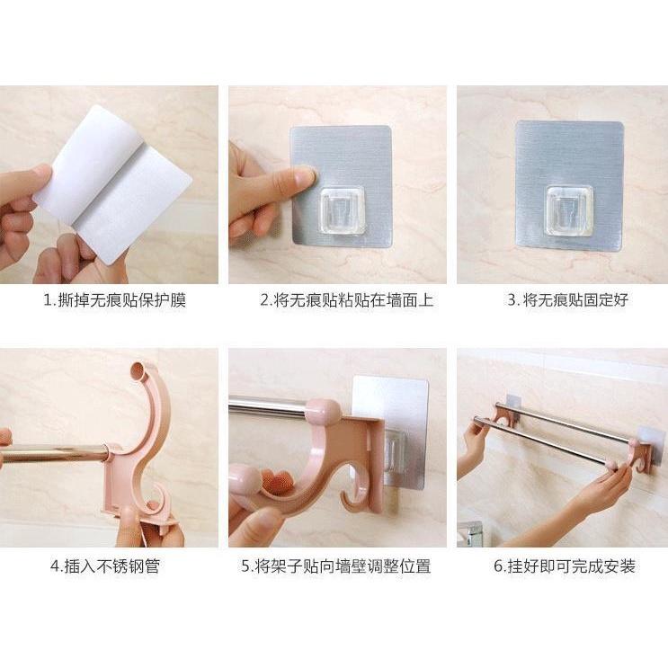 Giá treo khăn mặt đôi hút chân không