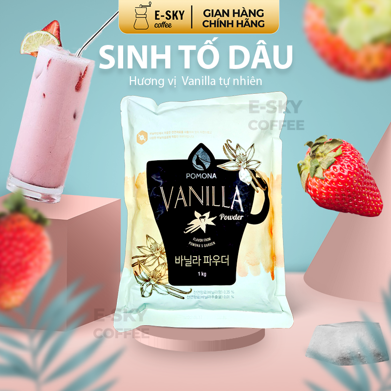 Bột Vani POMONA Vanilla Powder Nguyên Liệu Pha Chế Cà Phê, Latte, Mocha, Trà Sữa, Sữa Lắc Hàn Quốc Gói 1kg