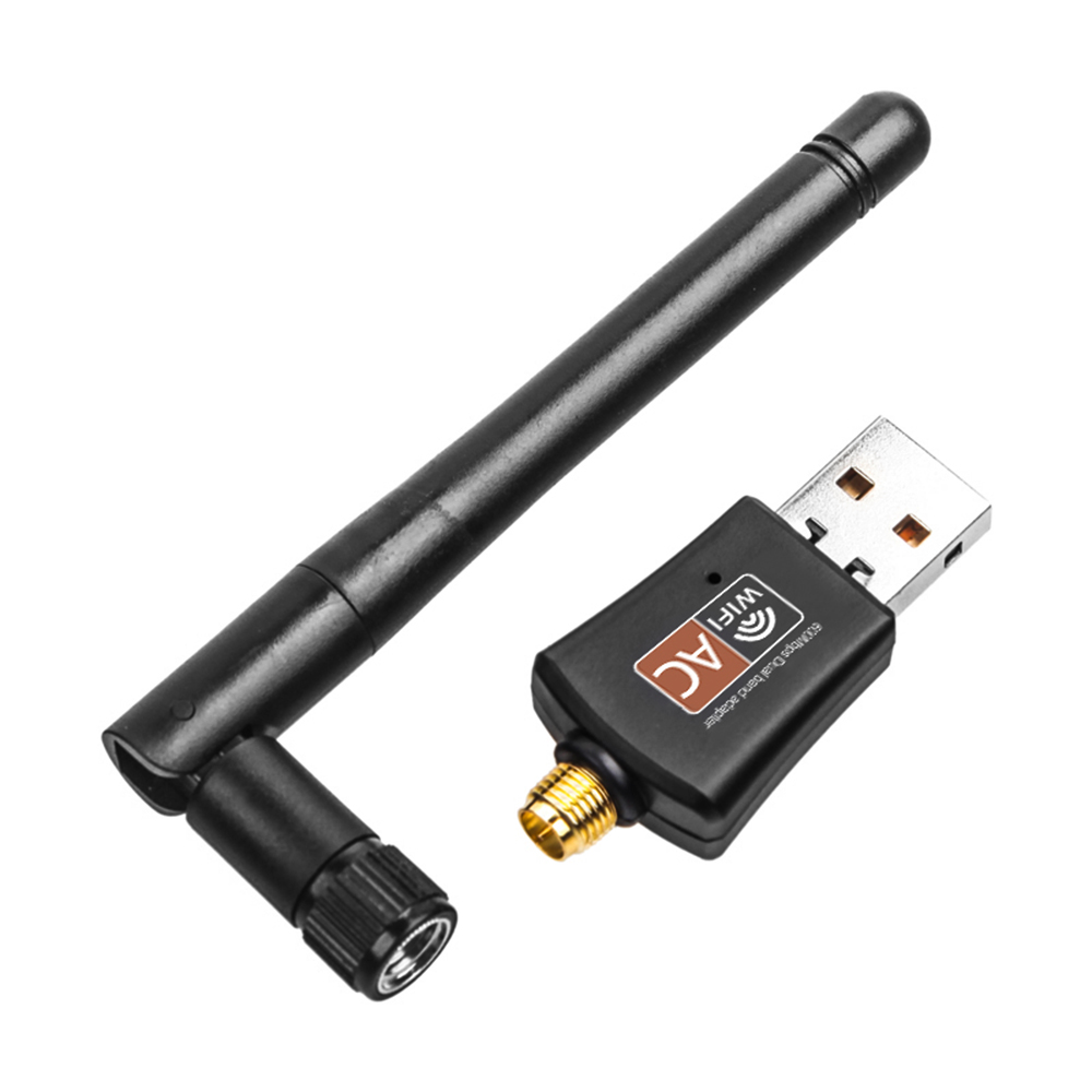 Bộ Điều Hợp WiFi USB Không Dây Băng Tần Kép 600MbPS Dongle 2.4GHz / 5.0GHz Ethernet 802.11ac Cho Ăng-Ten