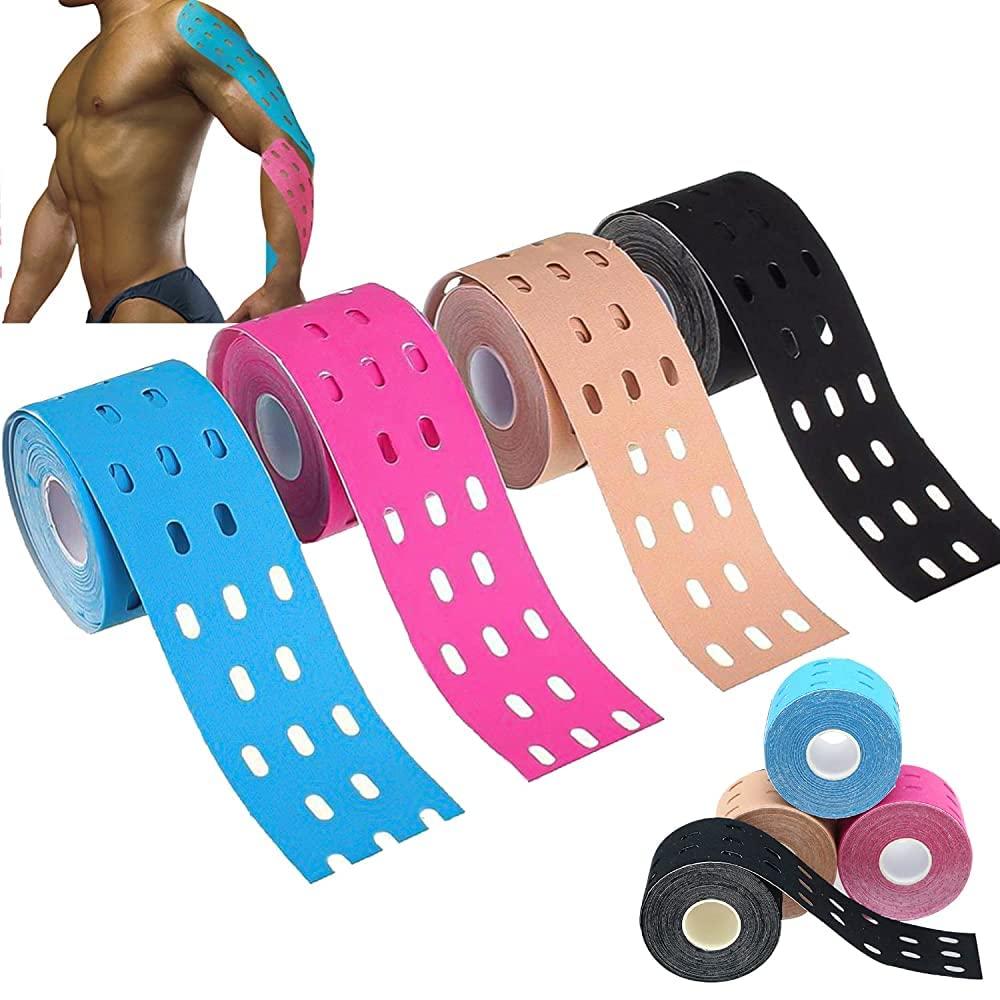 4 mảnh băng kinesiology, 5cm x5m Băng thể vật thể Kinesiotapes, Physiotape không thấm nước, Băng vật lý cho đầu gối, vai và khuỷu tay