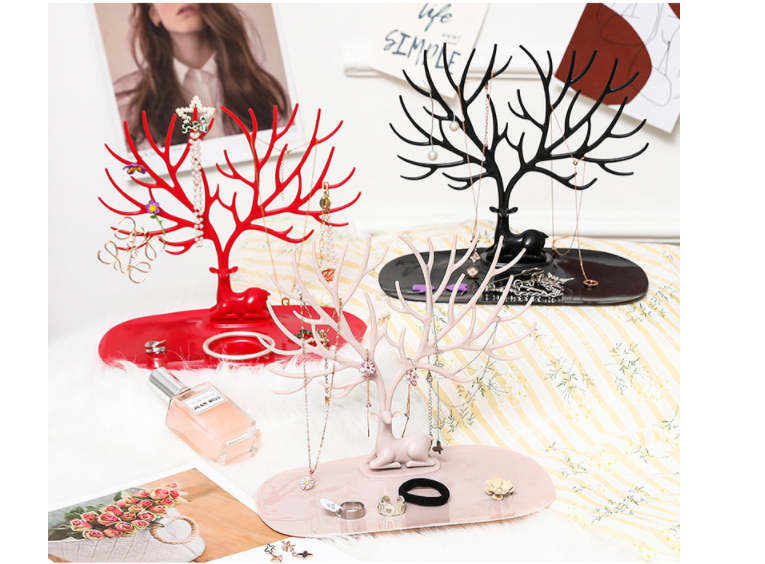 KỆ TREO BÔNG TAI HÌNH GẠC HƯƠU DECOR SÁNG TẠO ĐỘC ĐÁO