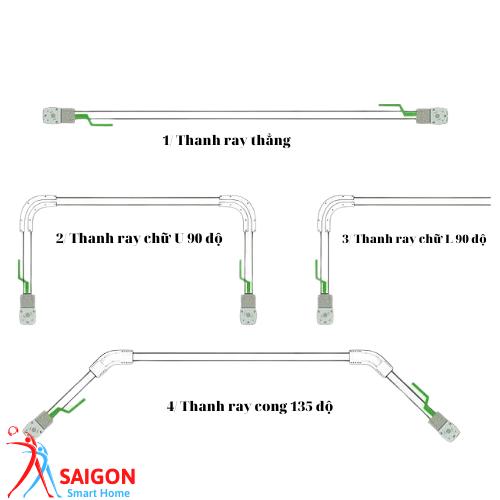 Thanh treo rèm cho động cơ rèm thông minh Lumi