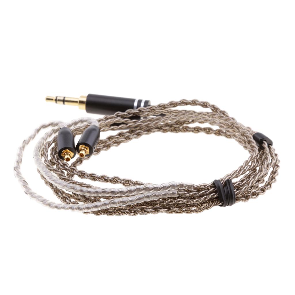 2xReplacement MMCX Audio Upgrade Cable For Shure SE215/315/535/846/UE900 black