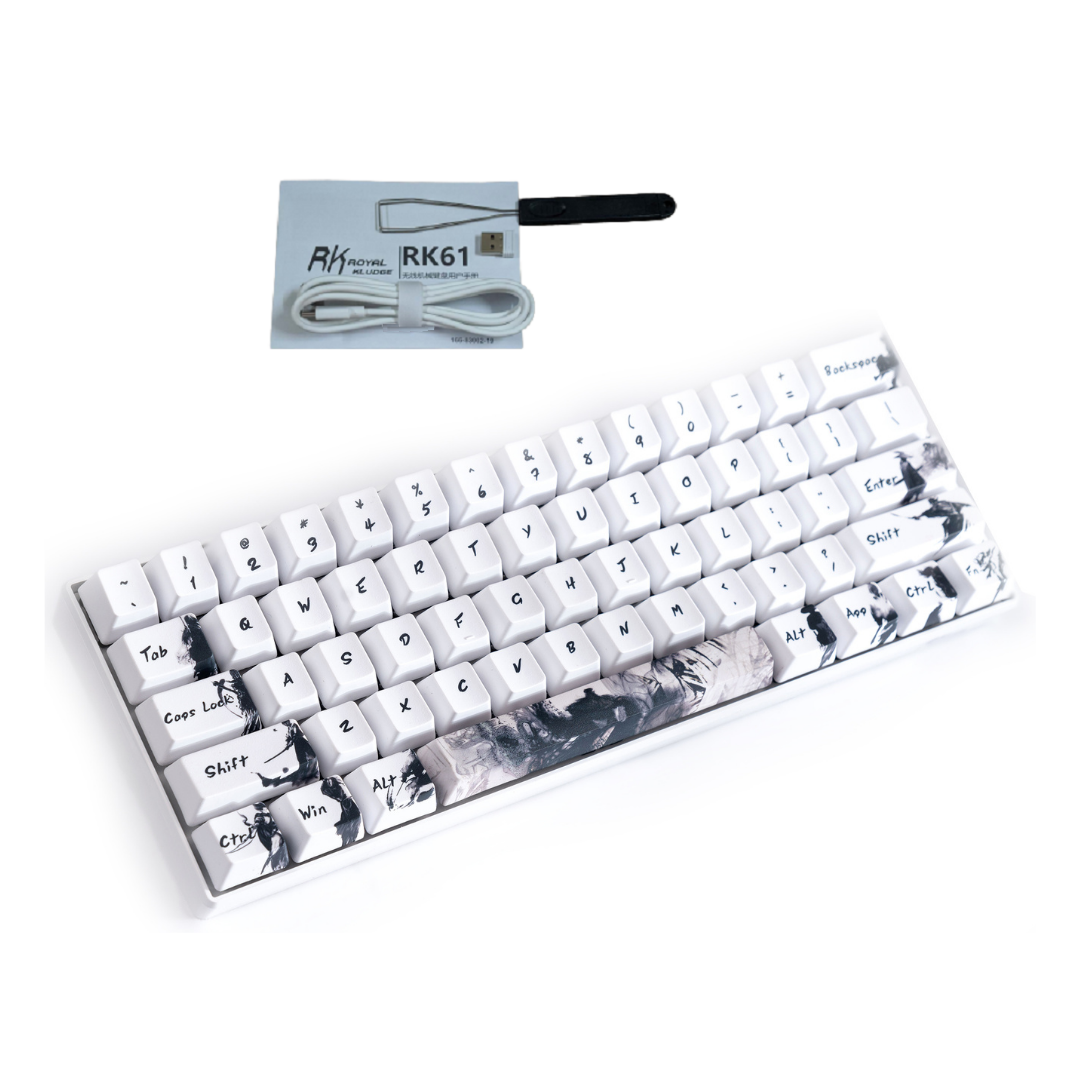 Bàn phím cơ không dây RK61 - Phiên bản giới hạn Kiếm Khách- Keycap PBT, công nghệ in Dye-sub. Chính hãng Royal Kludge