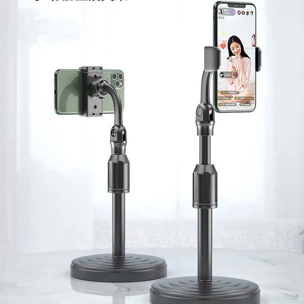 Giá đỡ điện thoại để bàn livestream, xem video ổn định, xoay 360 độ, quay phim, ghi hình tại nhà