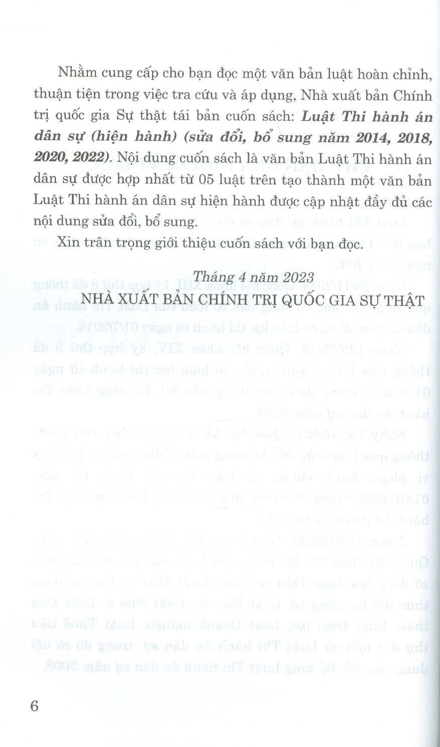 Luật Thi Hành Án Dân Sự (Hiện Hành) (Sửa Đổi, Bổ Sung Năm 2014, 2018, 2020, 2022)