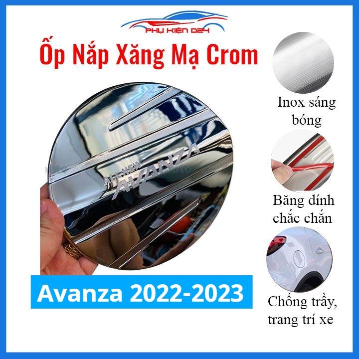 Ốp nắp xăng Avanza 2022-2023 mạ crom bảo vệ chống trầy trang trí ô tô