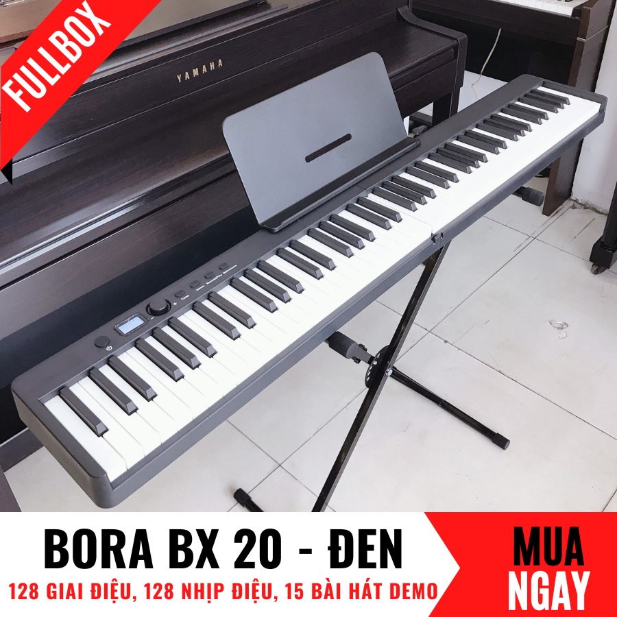 Đàn Piano Điện Bora BX 20 - Gấp Gọn Phím Sáng - 88 Phím Nặng Cảm Lực - Kết Nối Bluetooth + Chân Đàn