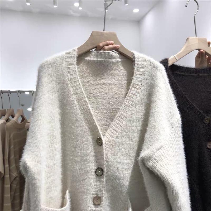 Áo khoác cardigan len chất mịn ảnh cận chất