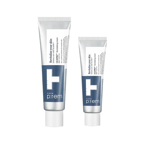 [Set 1+1] Kem dưỡng dạng gel phục hồi MAKE P:REM CICAPRO Revitalizing cream