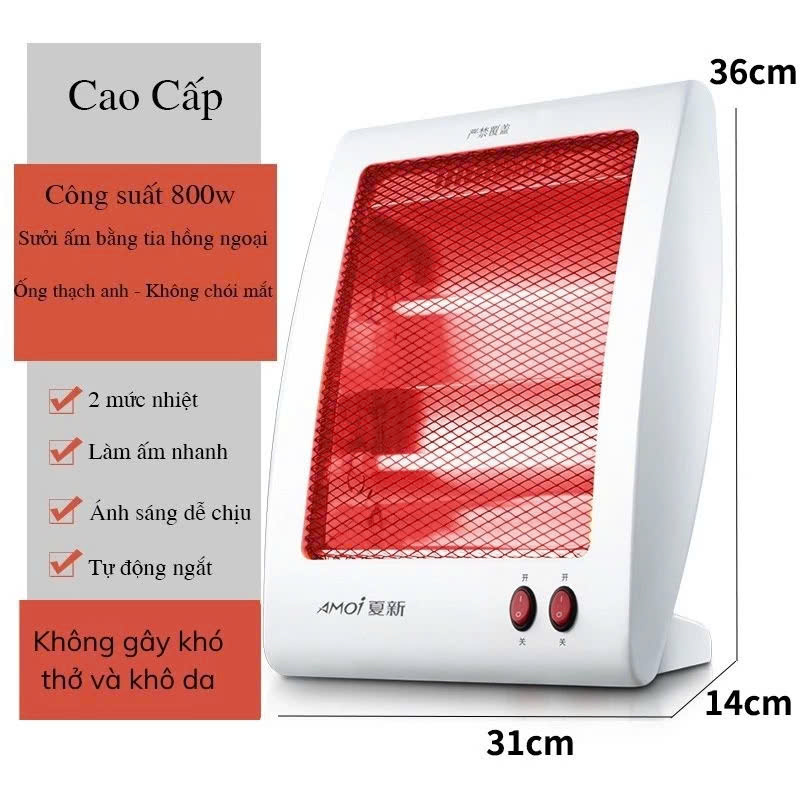 Máy Sưởi Điện Máy Sưởi Ấm Phòng Ngủ Quạt Sưởi Cho Văn Phòng Máy Sưởi Mini Sưởi Điện Hồng Ngoại Nóng Nhanh An Toàn – Hàng Nhập Khẩu