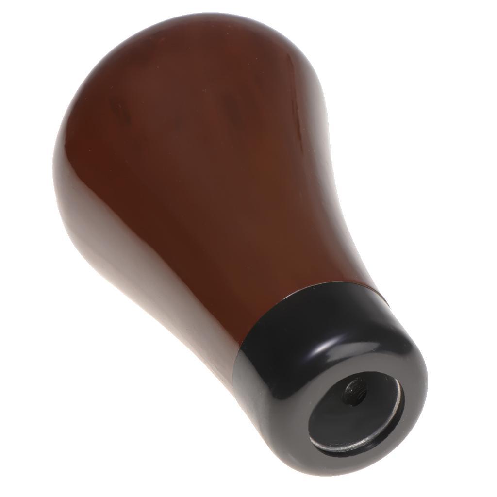 Brown Universal Manual Car Gear Shift Knob Shifter Lever Head with Hoses