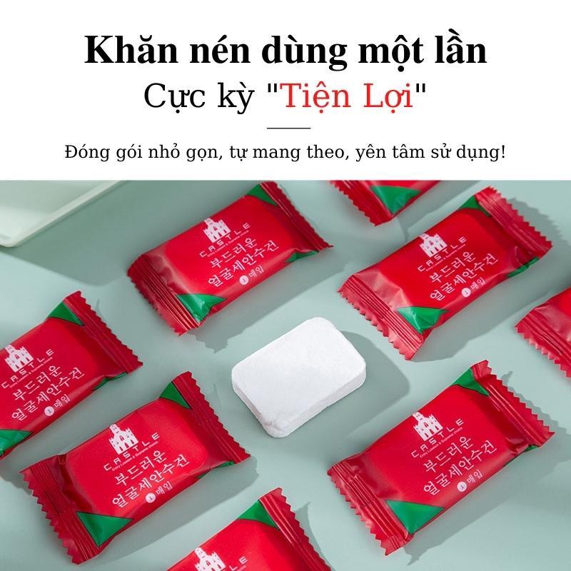 Khăn mặt nén hình viên kẹo Hàn Quốc, khăn nén du lịch dùng 1 lần