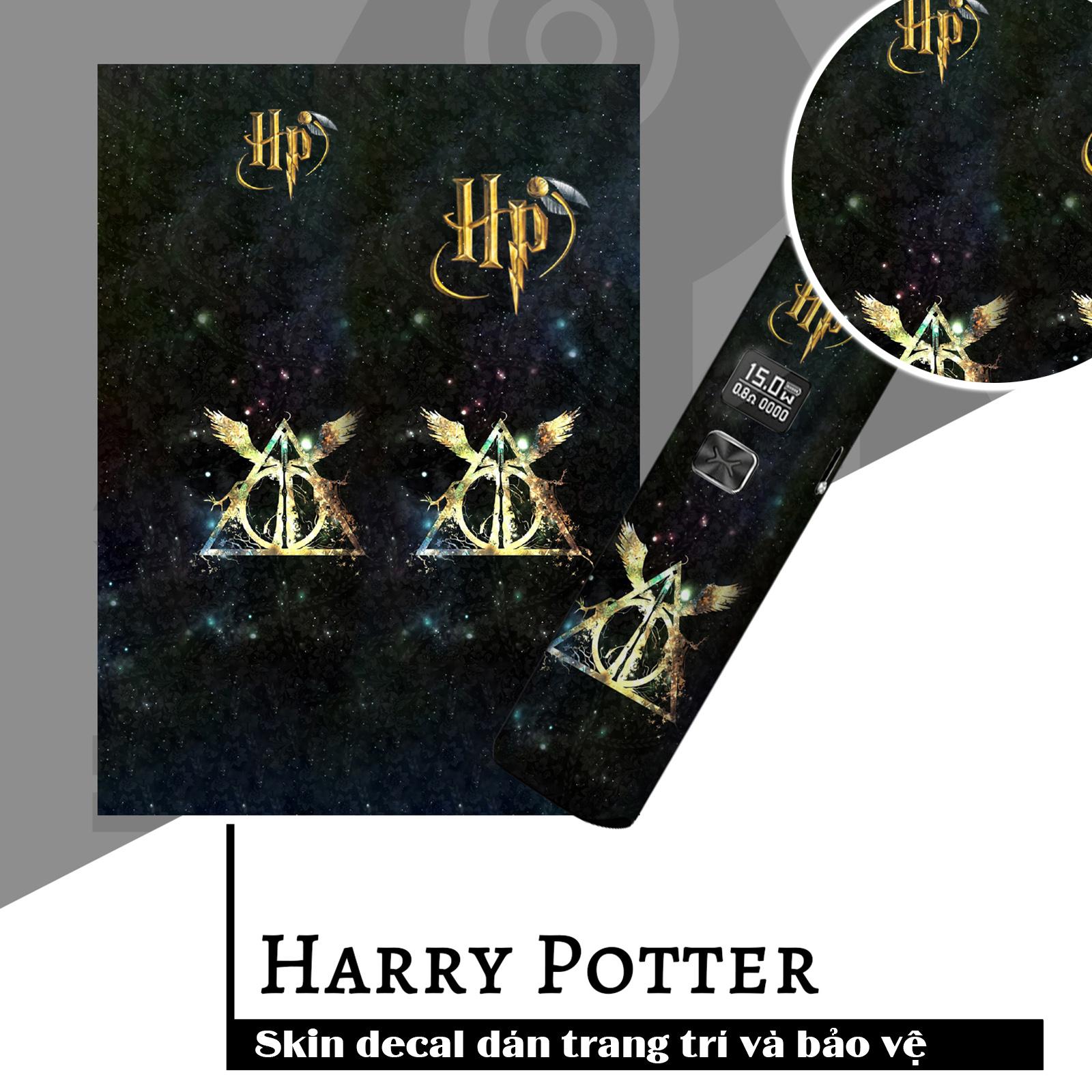 Skin dán Xlim V1, V2, SE mẫu Ký hiệu bảo bối tử thần Harry Potter (dễ dán, đã cắt sẵn chi tiết)