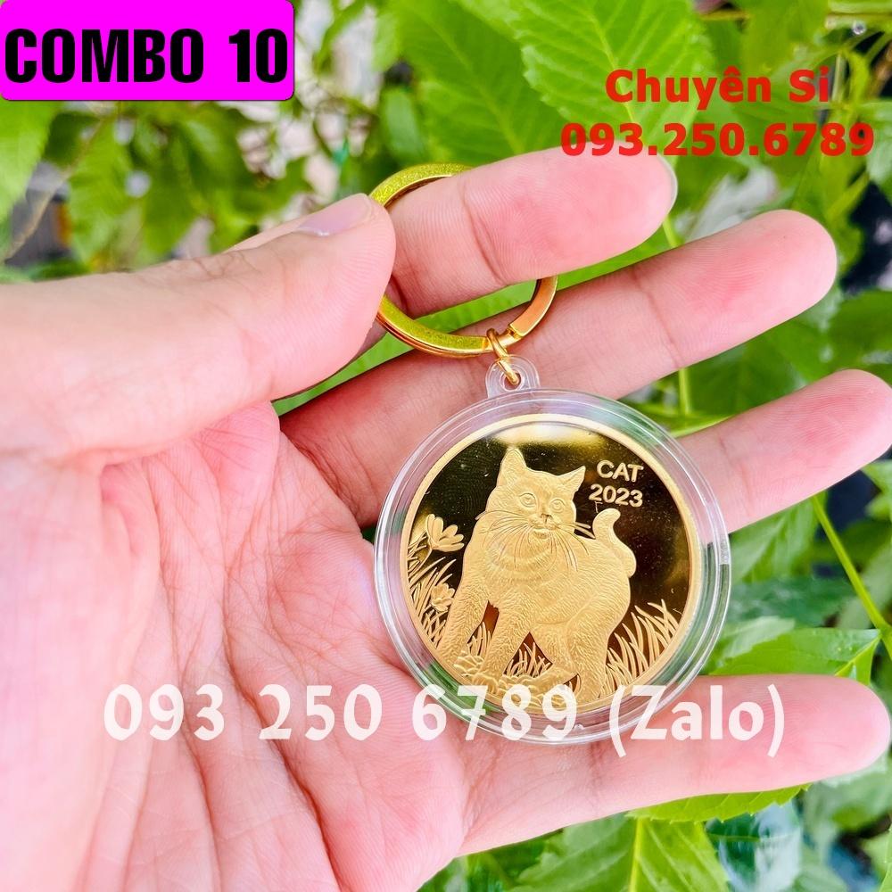 Móc khóa Tiền Xu Con Mèo Úc Vàng Mừng Năm Quý Mão 2023, Tiền lì xì tết 2023 , NELI