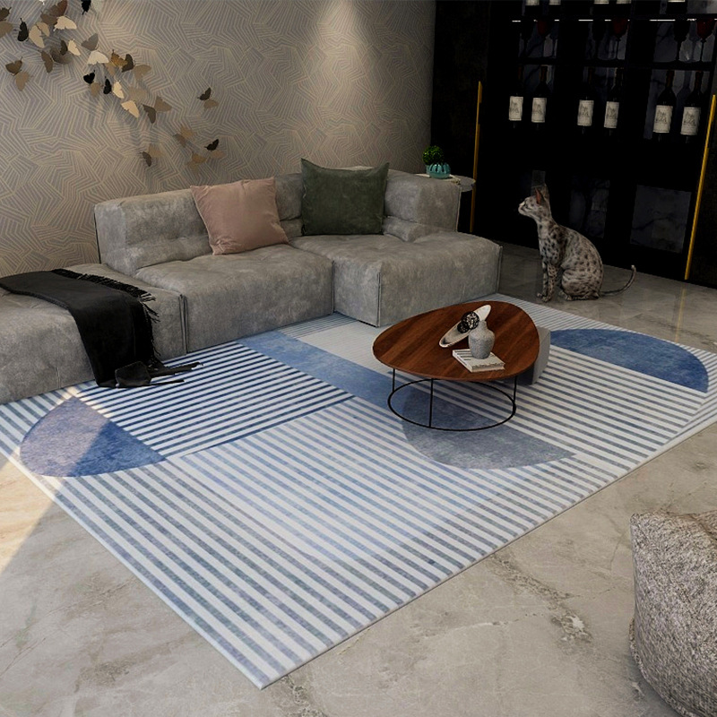 Thảm Trải Sàn Nhung Nỉ Trang Trí Bắc Âu Tông Xanh Ngọc