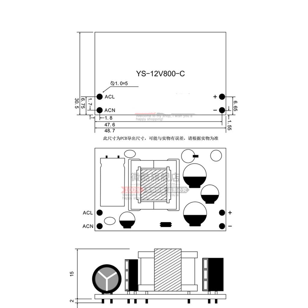 AC-DC Convert 85-265V to 9V  Isolated Power Supply Module Board
