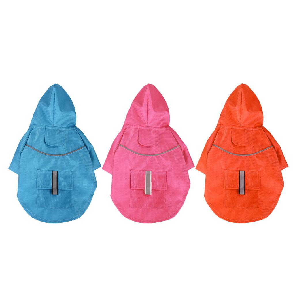 Fashion Pet Dog Waterproof Raincoat Hooded Jacket For Dogs Puppy