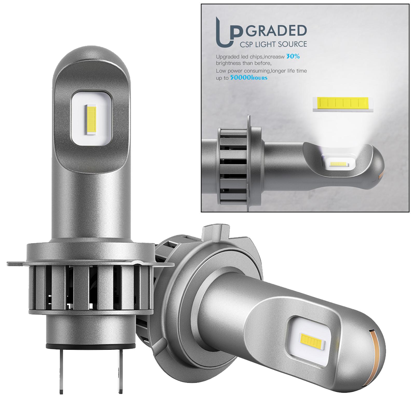 2x H7 LED Bulb Headlights Conversion Kit 50W 6000k Waterproof